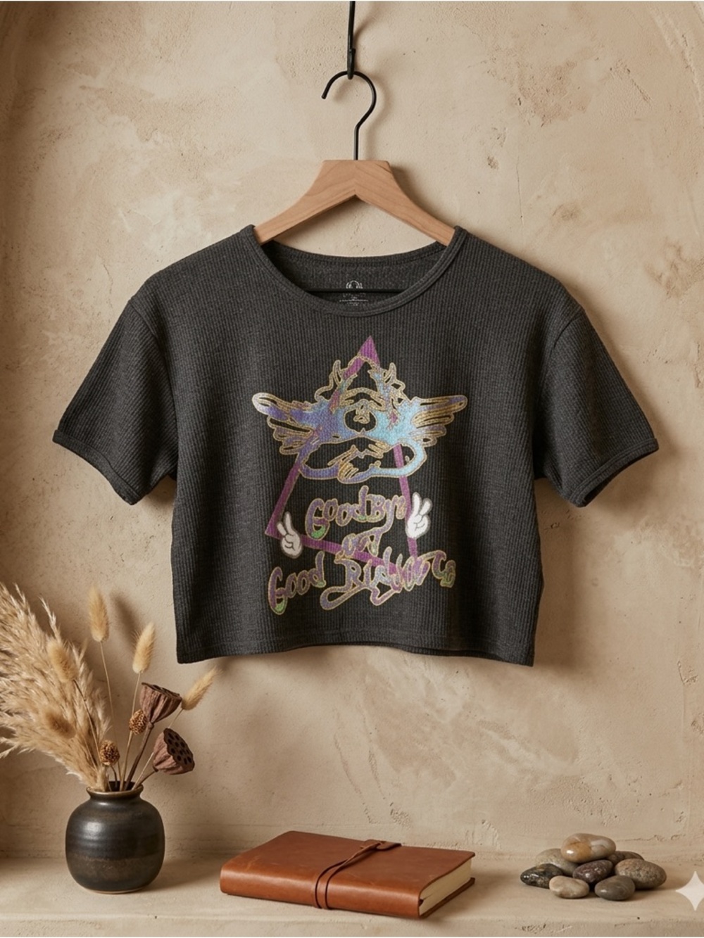 Boys Lie Goodbye & Good Riddance Thermal Crop Tee Women’s Size Medium NWT